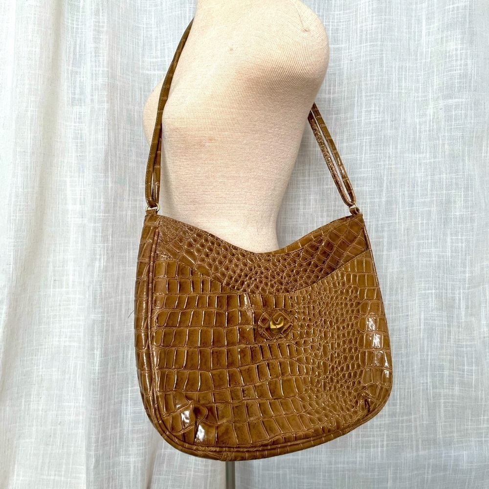 Vintage Sylvia Alligator Genuine Leather Shoulder Bag